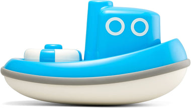 Floating Tug Boat Bath Toy - Blue Aqua Blue