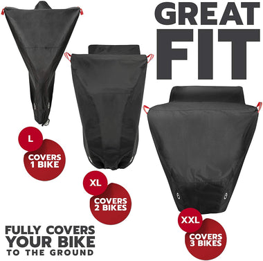 PRO BIKE TOOL Bike Cover for Outdoor Storage - XXL for 2 Bikes - 2 Style Options