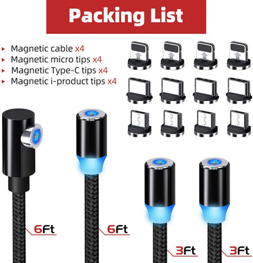 Magnetic Charging Cable, Ankndo 3 in 1 Magnetic  Charger