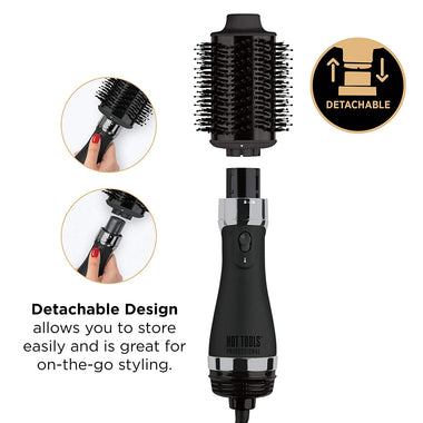 Professional Black Gold Detachable One-Step Volumizer and Hair Dryer
