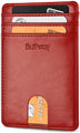 Buffway Slim Minimalist Card Holder Leather Wallet for Mens & Womens