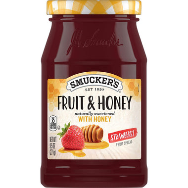 Smucker's Fruit & Honey Strawberry Fruit Spread, 9.5 Ounces (8 Count)