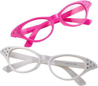 Cat Eye Glasses with Rhinestonesss