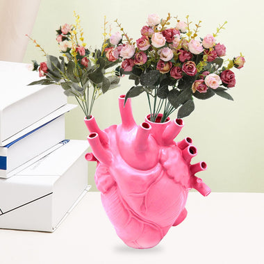 Heart Vase Resin Sculpture Creative Heart