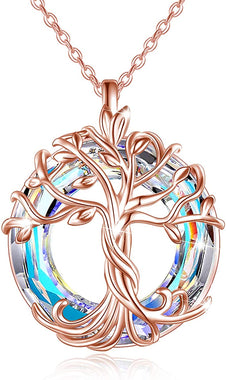 TOUPOP Tree of Life Necklace s925 Sterling Silver Family Tree Pendant