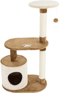 PETMAKER Cat Tree Condo 3 Tier with Condo & Scratching Posts, 37.5