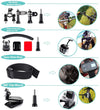 61 in 1 Action Camera Accessories Kit for GoPro Hero 9 8 7 6 5 4 Hero Session 5 Black