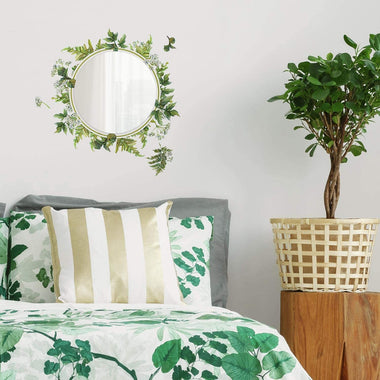 RoomMates Fern Peel Decals with Circle Mirror