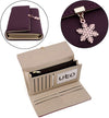 UTO Wallet for Women Snowflake Pendant Card Holder Organizer Zipper Coin Purse