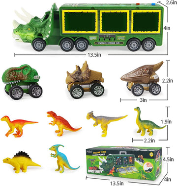 Dinosaur Toy Truck for Kids 3-7 with Flashing Lights