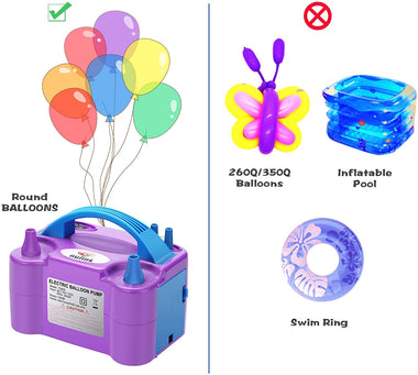 Electric Portable Dual Nozzle Balloon Blower Pump