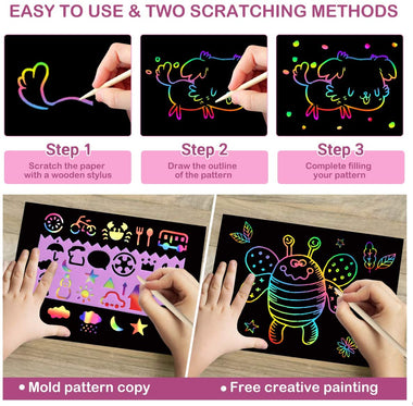 pigipigi Rainbow Scratch Paper Art