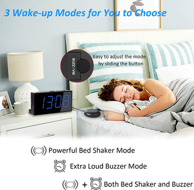 Super Loud Alarm Clock with Bed Shaker