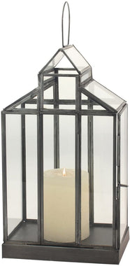 Stonebriar Barn Glass Candle Lantern