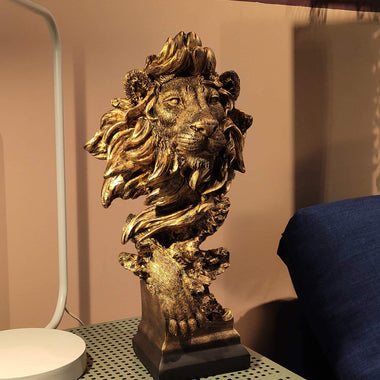 LOOYAR Resin Lion Statue Sculpture Ornament