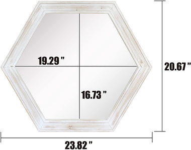 Stonebriar 24" Hexagon Wall Mirror
