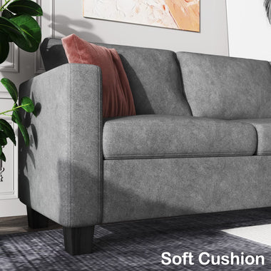 YESHOMY Convertible Sofa, L-Shaped Couch with Seat and Cotton Fabric
