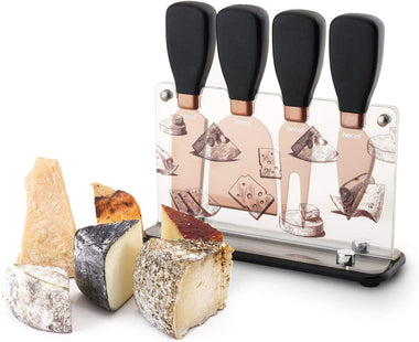 Hecef Cheese Knife & Acrylic Stand Set
