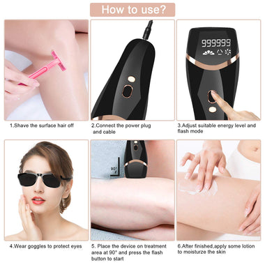 IPL Hair Removal Permanent Painless Laser Hair Remover Device for Women