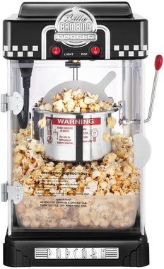 6072 Black Little Bambino Table Top Retro Machine Popcorn Popper