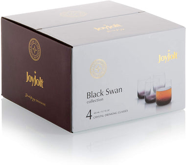 JoyJolt Black Swan Double Old Glasses