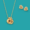 Ross-Simons 14kt Yellow Gold Love Knot Jewelry Set: Necklace and Earrings