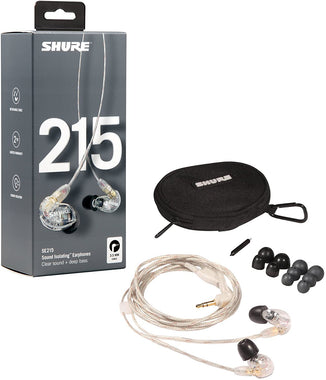 Shure SE215-CL Professional Sound Isolating Earphones with Single Dynamic MicroDriver
