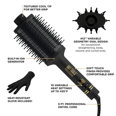 Professional Black Gold Multi-Styler Heated Hair Brush