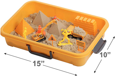 Tractor Sand Play Set, Sensory Toys for Kids W/ 2 Lbs of Sand