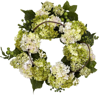 Nearly Natural Hydrangea Wreath