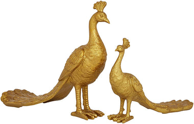 Deco 79 Set of 2 Gold Resin Birds Sculpture