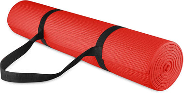 BalanceFrom GoYoga All-Purpose 1/4-Inch High Density Anti-Tear Exercise Yoga Mat with Carrying Strap