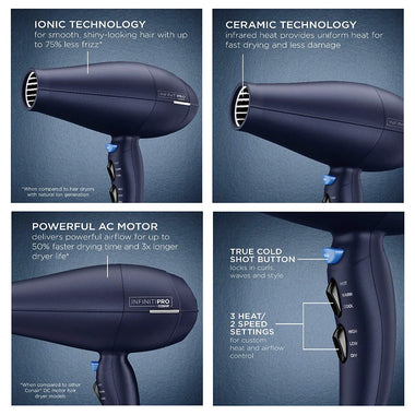 INFINITIPRO BY 1875 Watt Texture Styling Hair Dryer for Natural Curls