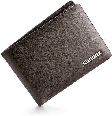 RUNBOX Genuine Leather Slim Bifold Wallets