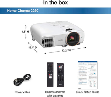 Epson Home Cinema 2250 3LCD Full HD 1080p Projector with Android TV