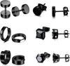 Jstyle 6 Pairs Stainless Steel CZ Stud Earrings
