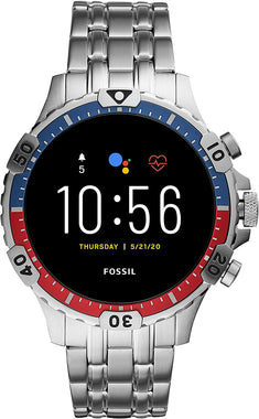 Fossil Men's Gen 5 Garrett Stainless Steel Touchscreen Smartwatch with Speaker