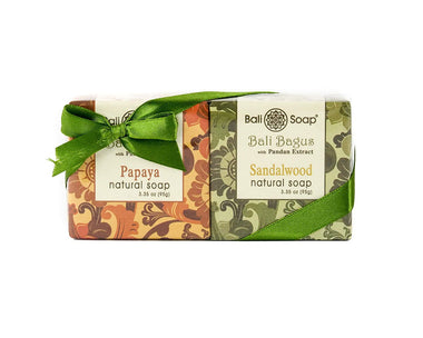 Papaya and Sandalwood Natural Bar soap 2 Pack