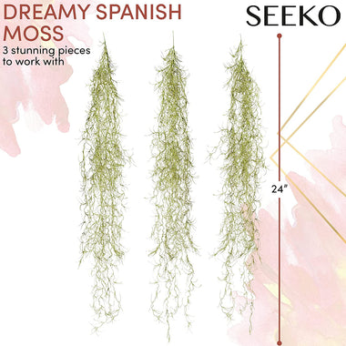 SEEKO Faux Greenery Moss Potted Plants