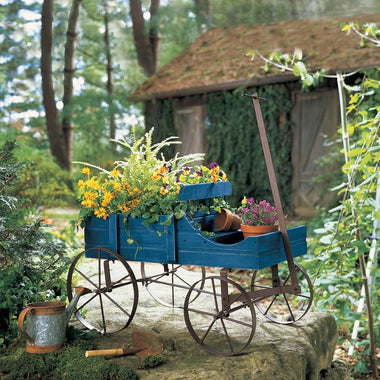 Amish Wagon Decorative Garden Backyard Planter