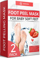 Foot Peel Mask - 2 Pack - For Cracked Heels, Dead Skin and Calluses - Make Your Feet