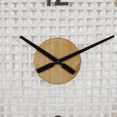 Deco 79 Natural Wood Wall Clock