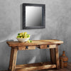 Square Textured Black Wooden