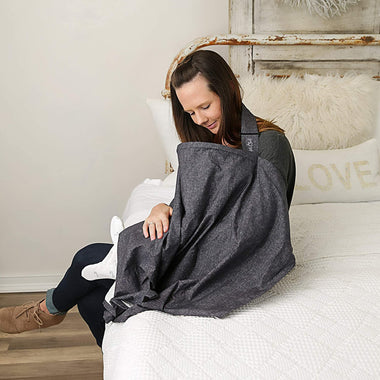 Nursing Cover with Sewn in Burp Cloth