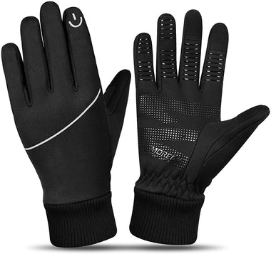 MOREOK Mens Winter Gloves Touch Screen Gloves Water Resistant Windproof