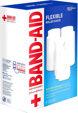 Band Aid Brand First Aid Flexible Rolled Gauze Wound Care Dressing