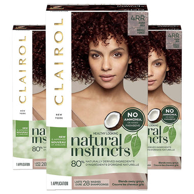 Clairol Natural Instincts Semi-Permanent, 6A Light Cool Brown, Tweed, Pack of 3