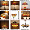 Tiffany Tulip Stained Glass Style Table Lamp