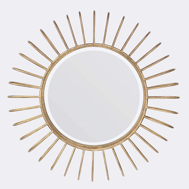 Round Decorative Gold 24" Metal Sunburst