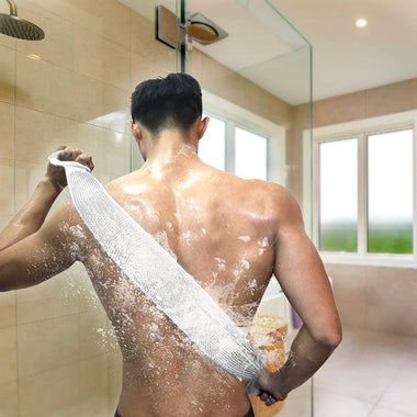 Silicone Back Scrubber for Shower, WOAYUS 35.4 inch Bath Body Brush